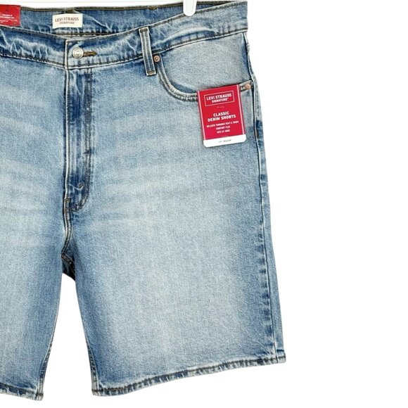 Levi Strauss Signature Men's Comfort Flex Blue Denim Shorts Sz 42 Inseam 10" NWT - Picture 13 of 14
